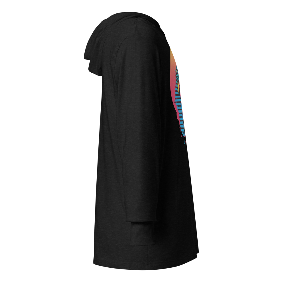 Electric Pharaoh Graphic Hooded Shirt | Charcoal