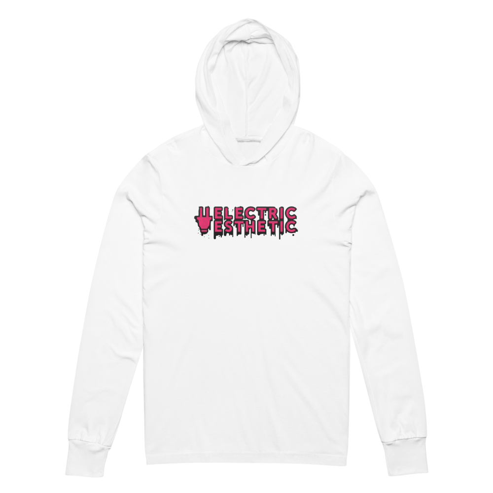 Branded Drip Graphic Hooded Shirt | White