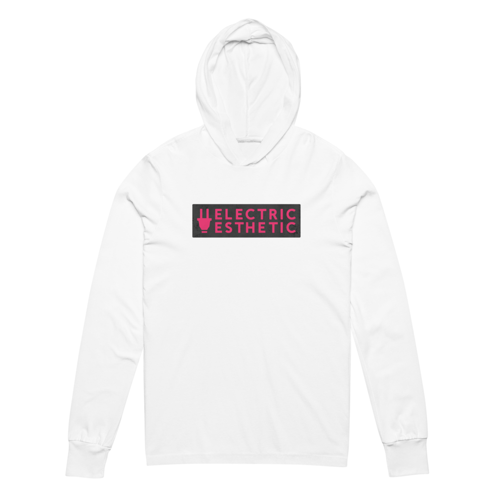 Branded Stencil Graphic Hooded Shirt | White