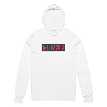 Branded Stencil Graphic Hooded Shirt | White