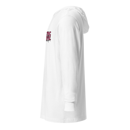 Branded Drip Graphic Hooded Shirt | White