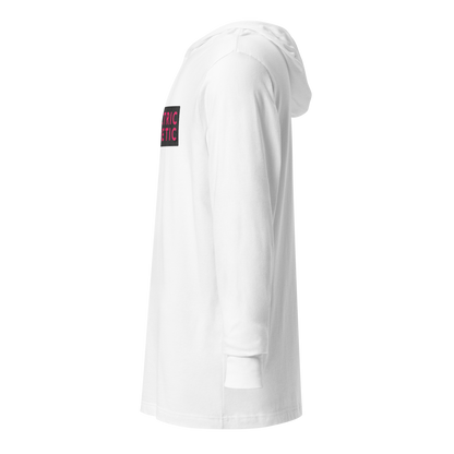 Branded Stencil Graphic Hooded Shirt | White