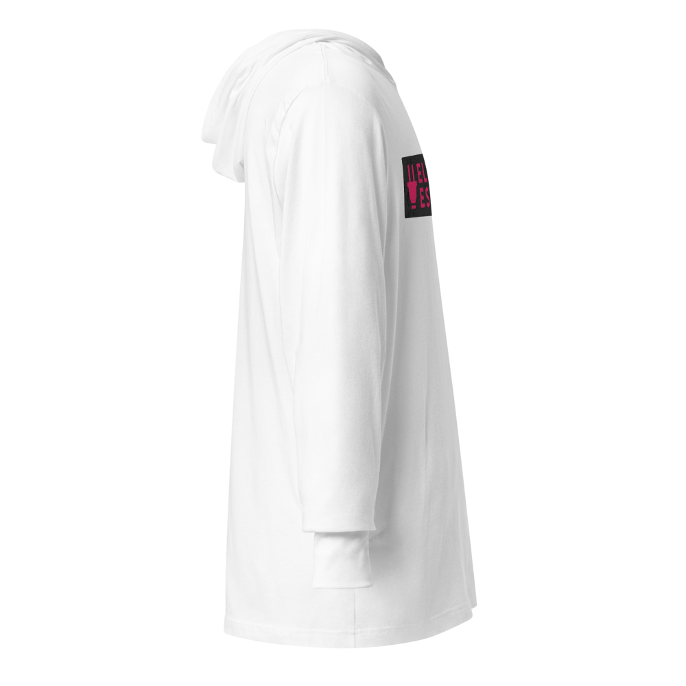 Branded Stencil Graphic Hooded Shirt | White